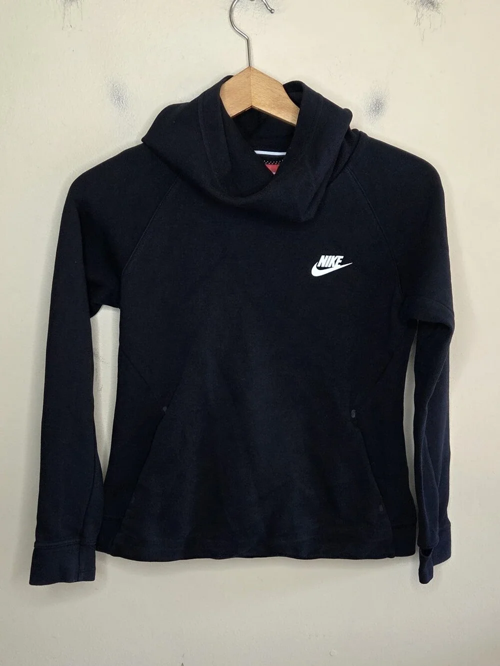 Nike Black Funnel Neck Hoodie Sweatshirt Kids Size Large Sporty Casual Athletic
